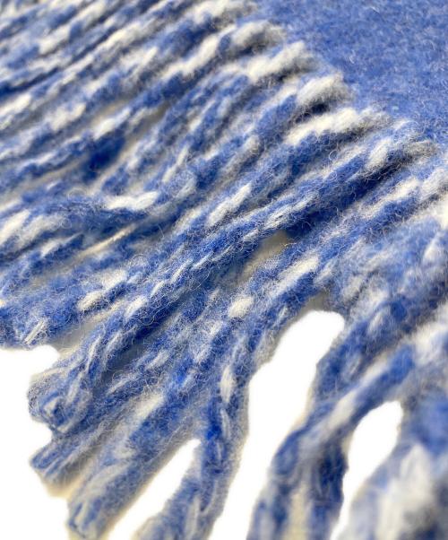 POLO RALPH LAUREN（ポロ・ラルフローレン）POLO RALPH LAUREN (ポロ・ラルフローレン) ウールマフラー ブルー 未使用品の古着・服飾アイテム