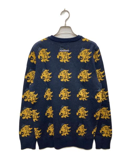 PEARLY GATES（パーリーゲイツ）PEARLY GATES (パーリーゲイツ) 総柄ニット ネイビー サイズ:5の古着・服飾アイテム