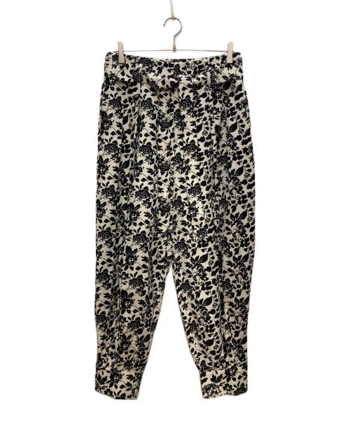 POLO RALPH LAUREN（ポロ・ラルフローレン）POLO RALPH LAUREN (ポロ・ラルフローレン) 総柄バルーンパンツ ブラック×ホワイト サイズ:6の古着・服飾アイテム