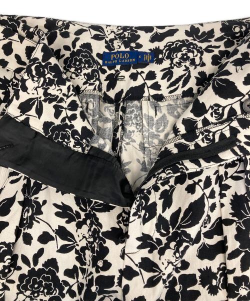 POLO RALPH LAUREN（ポロ・ラルフローレン）POLO RALPH LAUREN (ポロ・ラルフローレン) 総柄バルーンパンツ ブラック×ホワイト サイズ:6の古着・服飾アイテム