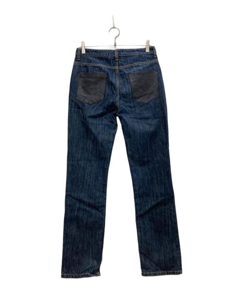 Salvatore Ferragamo（サルヴァトーレ フェラガモ）Salvatore Ferragamo (サルヴァトーレ フェラガモ) レザーポケットデニムパンツ インディゴ サイズ:42の古着・服飾アイテム