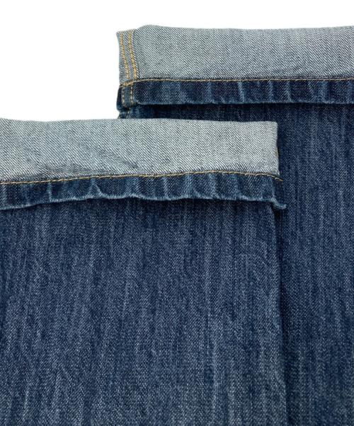 Salvatore Ferragamo（サルヴァトーレ フェラガモ）Salvatore Ferragamo (サルヴァトーレ フェラガモ) レザーポケットデニムパンツ インディゴ サイズ:42の古着・服飾アイテム