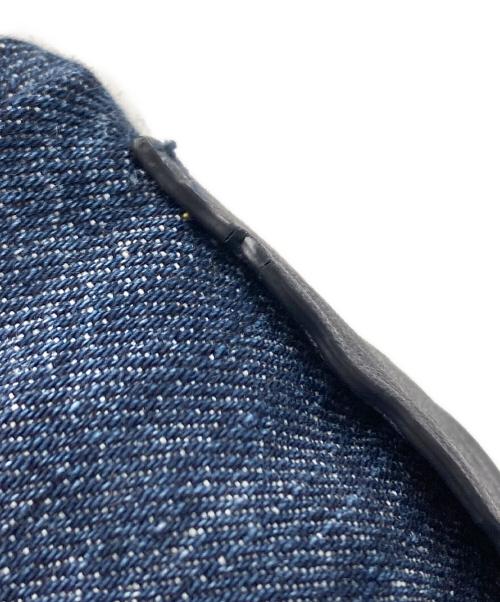 Salvatore Ferragamo（サルヴァトーレ フェラガモ）Salvatore Ferragamo (サルヴァトーレ フェラガモ) レザーポケットデニムパンツ インディゴ サイズ:42の古着・服飾アイテム