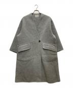 IENAイエナ）の古着「モッサーダブルフェイス Vネックコート」｜グレー