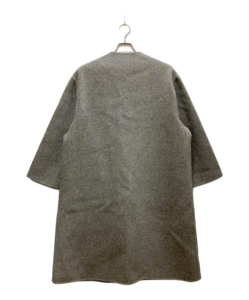 IENA（イエナ）IENA (イエナ) モッサーダブルフェイス Vネックコート グレー サイズ:38の古着・服飾アイテム
