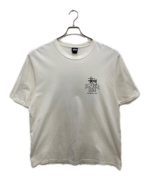 stussy（ステューシー）stussy (ステューシー) CALI GROWN TEE PIGMENT DYED ロゴTシャツ ホワイト サイズ:Ｌ　の古着・服飾アイテム