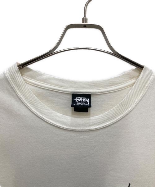 stussy（ステューシー）stussy (ステューシー) CALI GROWN TEE PIGMENT DYED ロゴTシャツ ホワイト サイズ:Ｌ　の古着・服飾アイテム
