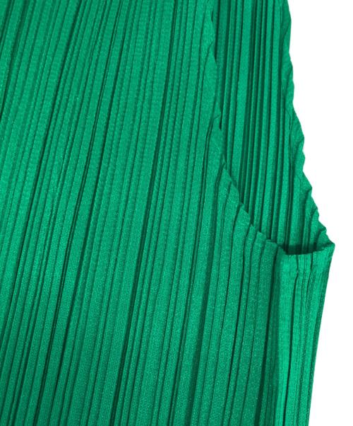 PLEATS PLEASE（プリーツプリーズ）PLEATS PLEASE (プリーツプリーズ) ノースリーブスリットワンピース グリーン サイズ:3の古着・服飾アイテム