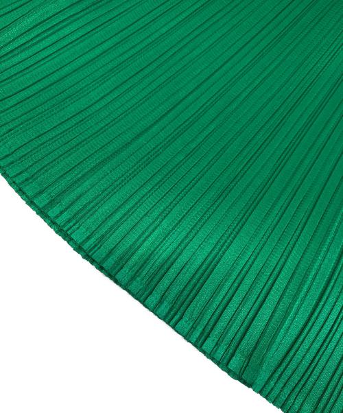 PLEATS PLEASE（プリーツプリーズ）PLEATS PLEASE (プリーツプリーズ) ノースリーブスリットワンピース グリーン サイズ:3の古着・服飾アイテム