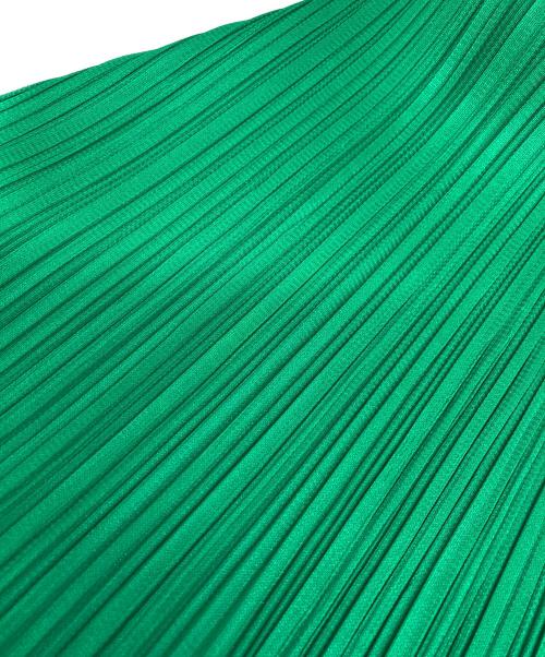 PLEATS PLEASE（プリーツプリーズ）PLEATS PLEASE (プリーツプリーズ) ノースリーブスリットワンピース グリーン サイズ:3の古着・服飾アイテム