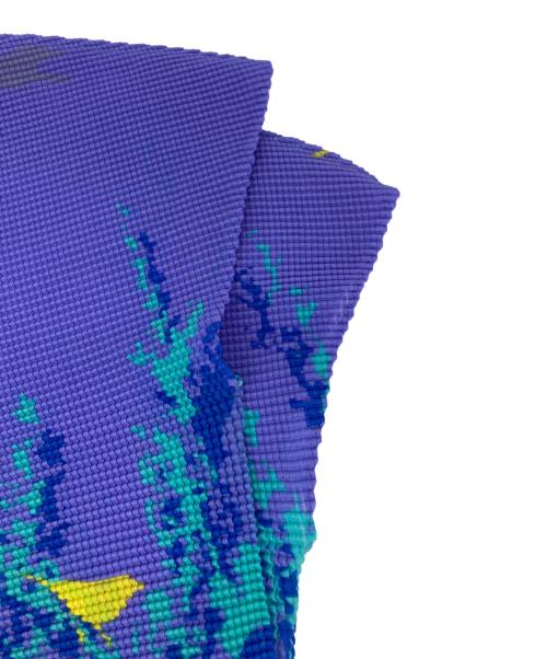 me ISSEY MIYAKE（ミーイッセイ ミヤケ）me ISSEY MIYAKE (ミーイッセイ ミヤケ) 総柄ブラウス パープル×ブルー サイズ:FREEの古着・服飾アイテム