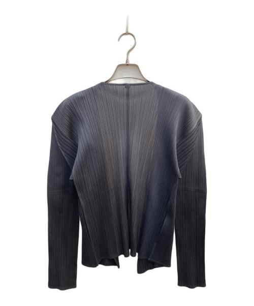 PLEATS PLEASE（プリーツプリーズ）PLEATS PLEASE (プリーツプリーズ) プリーツカーディガン グレー サイズ:3の古着・服飾アイテム