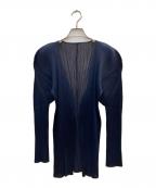 PLEATS PLEASEプリーツプリーズ）の古着「プリーツカーディガン」｜ネイビー