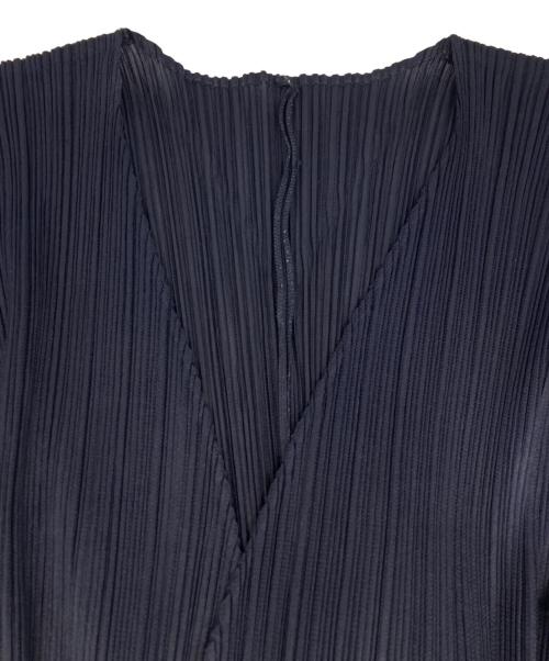 PLEATS PLEASE（プリーツプリーズ）PLEATS PLEASE (プリーツプリーズ) プリーツカーディガン ネイビー サイズ:4の古着・服飾アイテム