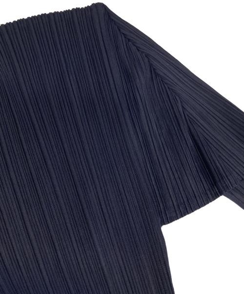 PLEATS PLEASE（プリーツプリーズ）PLEATS PLEASE (プリーツプリーズ) プリーツカーディガン ネイビー サイズ:4の古着・服飾アイテム