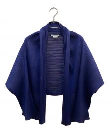PLEATS PLEASE（プリーツプリーズ）の古着「ボレロカーディガン」｜ブルー