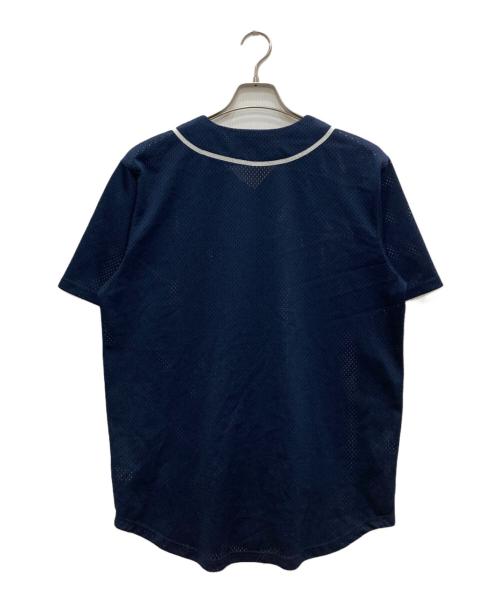 stussy（ステューシー）stussy (ステューシー) ベースボールシャツ ネイビー サイズ:Ⅿの古着・服飾アイテム