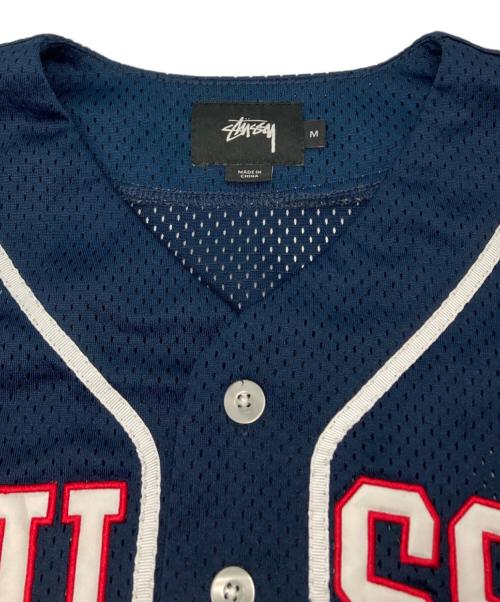 stussy（ステューシー）stussy (ステューシー) ベースボールシャツ ネイビー サイズ:Ⅿの古着・服飾アイテム