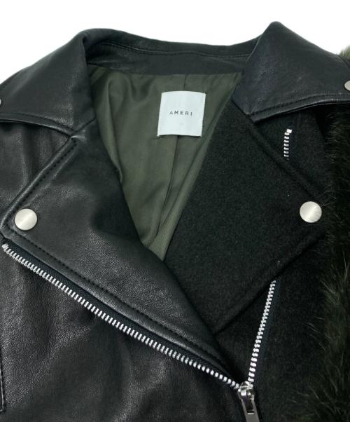 Ameri（アメリ）Ameri (アメリ) RIDERS DOCKING LONG COAT/ライダードッキングロングコート ブラック サイズ:freeの古着・服飾アイテム