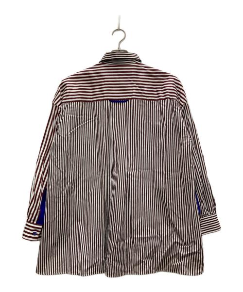 nagonstans（ナゴンスタンス）nagonstans (ナゴンスタンス) mix shirt/ミックスシャツ ホワイト×ブラウン サイズ:Ⅿの古着・服飾アイテム