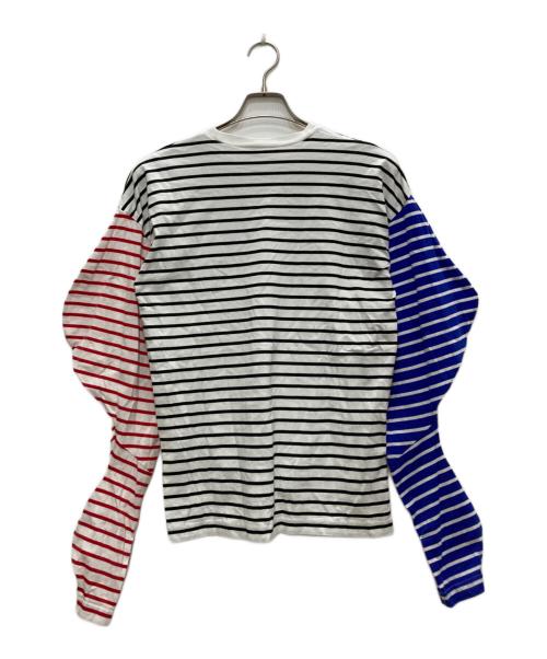 nagonstans（ナゴンスタンス）nagonstans (ナゴンスタンス) MIX Border Twist Sleeve ロングTシャツ マルチカラー サイズ:Ⅿの古着・服飾アイテム