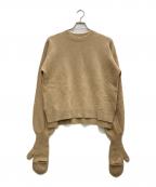 nagonstansナゴンスタンス）の古着「ハンドデザインニット」｜ベージュ