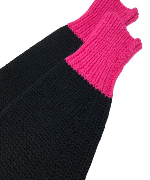 WACKO MARIA（ワコマリア）WACKO MARIA (ワコマリア) ショールカラーカーディガン ブラック×ピンク サイズ:Ⅿの古着・服飾アイテム