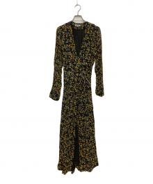 GANNI（ガニー）の古着「総柄ワンピース」｜ブラック