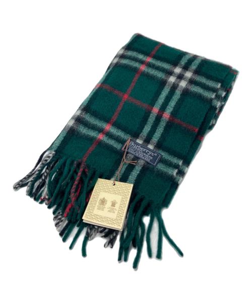 Burberry's（バーバリー）Burberry's (バーバリーズ) カシミヤマフラー グリーンの古着・服飾アイテム