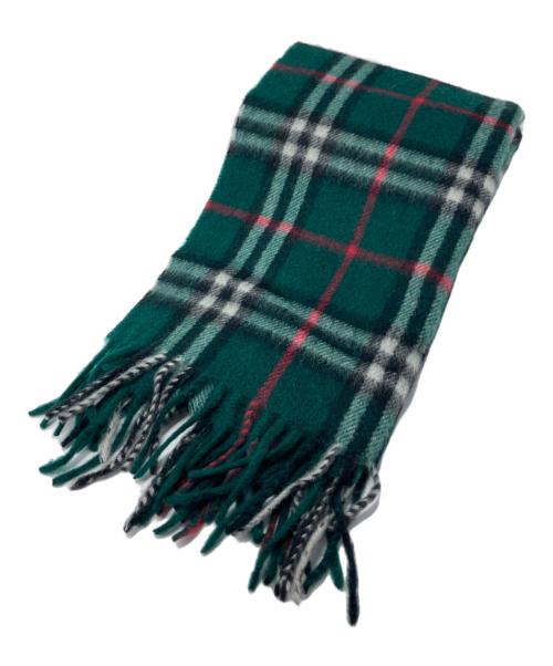 Burberry's（バーバリー）Burberry's (バーバリーズ) カシミヤマフラー グリーンの古着・服飾アイテム