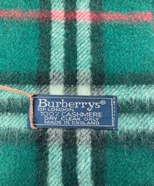 Burberry's（バーバリー）Burberry's (バーバリーズ) カシミヤマフラー グリーンの古着・服飾アイテム