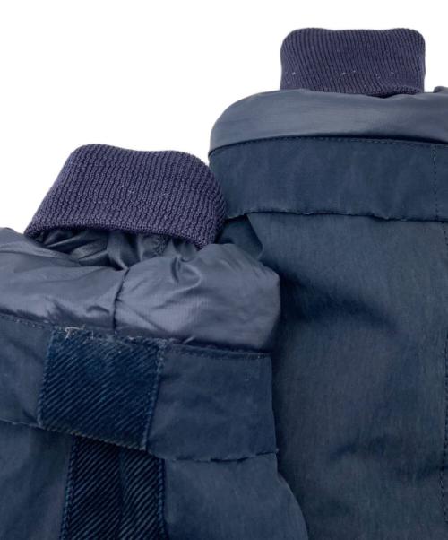 COMME des GARCONS HOMME（コムデギャルソン オム）COMME des GARCONS HOMME (コムデギャルソン オム) 綿ナイロンウェザー×綿コーデュロイダウンジャケット ネイビー サイズ:Ｓの古着・服飾アイテム