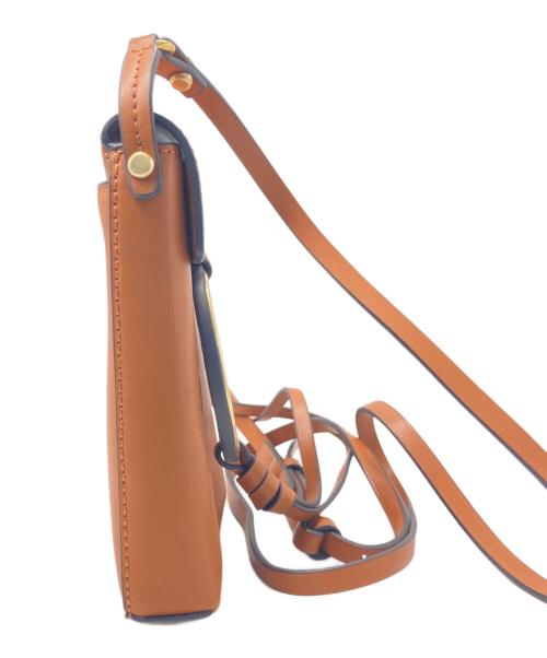 TORY BURCH（トリーバーチ）TORY BURCH (トリーバーチ) ミラーメタルロゴフォンクロスボディバッグ ブラウンの古着・服飾アイテム