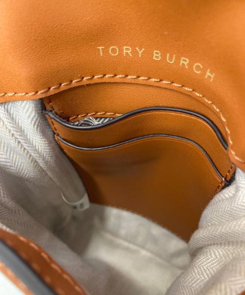 TORY BURCH（トリーバーチ）TORY BURCH (トリーバーチ) ミラーメタルロゴフォンクロスボディバッグ ブラウンの古着・服飾アイテム