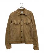 EMMETIエンメティ）の古着「ゴートスキンレザージャケット」｜ベージュ