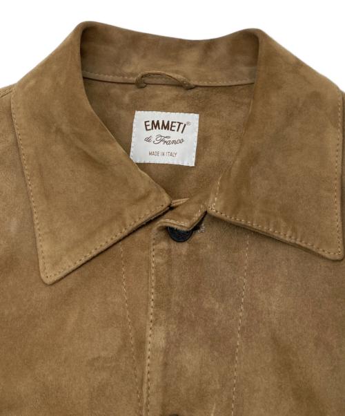 EMMETI（エンメティ）EMMETI (エンメティ) ゴートスキンレザージャケット ベージュ サイズ:46の古着・服飾アイテム