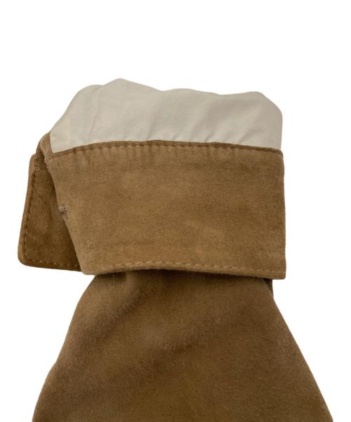 EMMETI（エンメティ）EMMETI (エンメティ) ゴートスキンレザージャケット ベージュ サイズ:46の古着・服飾アイテム