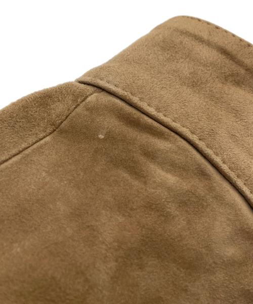 EMMETI（エンメティ）EMMETI (エンメティ) ゴートスキンレザージャケット ベージュ サイズ:46の古着・服飾アイテム