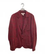 COMME des GARCONS SHIRTコムデギャルソンシャツ）の古着「チェックジャケット」｜レッド