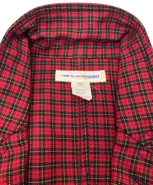 COMME des GARCONS SHIRT（コムデギャルソンシャツ）COMME des GARCONS SHIRT (コムデギャルソンシャツ) チェックジャケット レッド サイズ:Sの古着・服飾アイテム