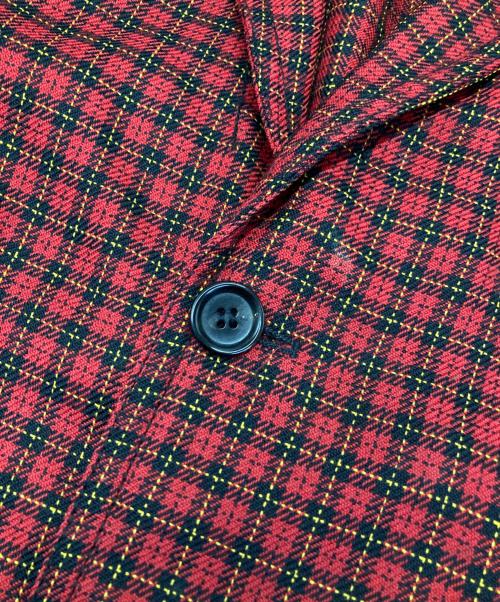 COMME des GARCONS SHIRT（コムデギャルソンシャツ）COMME des GARCONS SHIRT (コムデギャルソンシャツ) チェックジャケット レッド サイズ:Sの古着・服飾アイテム