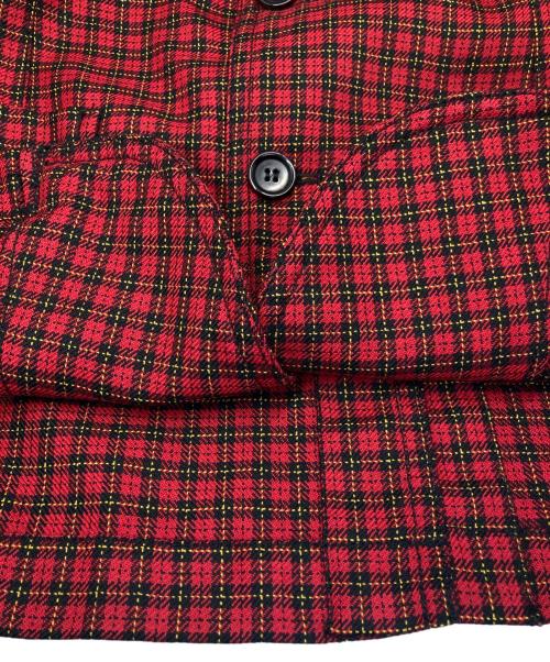 COMME des GARCONS SHIRT（コムデギャルソンシャツ）COMME des GARCONS SHIRT (コムデギャルソンシャツ) チェックジャケット レッド サイズ:Sの古着・服飾アイテム