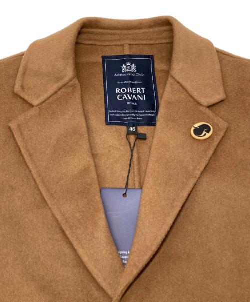ROBERT CAVANI（ロベルトカバーニ）ROBERT CAVANI (ロベルトカバーニ) カシミヤ100%チェスターコート ブラウン サイズ:46 未使用品の古着・服飾アイテム