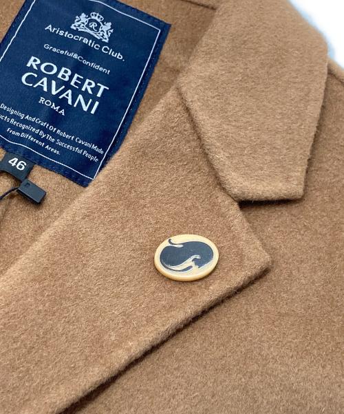 ROBERT CAVANI（ロベルトカバーニ）ROBERT CAVANI (ロベルトカバーニ) カシミヤ100%チェスターコート ブラウン サイズ:46 未使用品の古着・服飾アイテム