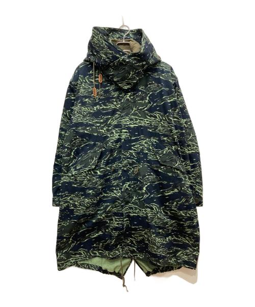 N.HOOLYWOOD（エヌ ハリウッド）N.HOOLYWOOD (エヌ ハリウッド) ライナー付 カモフラモッズコート カーキ サイズ:40の古着・服飾アイテム