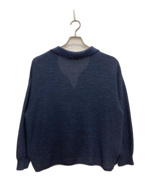 MACPHEE（マカフィー）MACPHEE (マカフィー) ギマコットン プルオーバーロングスリーブポロ ネイビー サイズ:ｓの古着・服飾アイテム