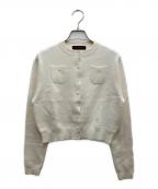 CABANキャバン）の古着「コットンカシミヤ クルーネックカーディガン」｜ホワイト