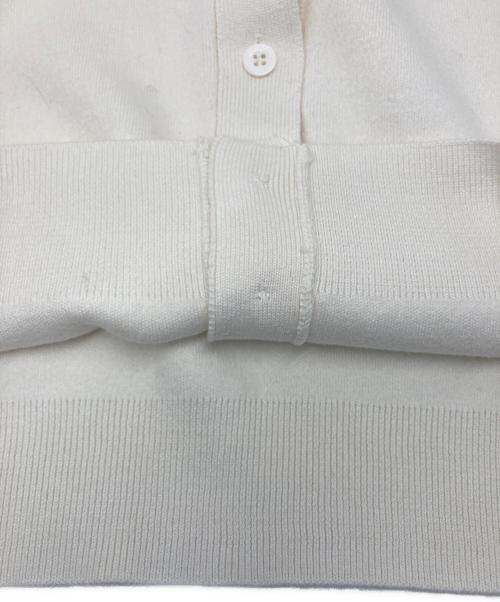 CABAN（キャバン）CABaN (キャバン) コットンカシミヤ クルーネックカーディガン ホワイト サイズ:XSの古着・服飾アイテム