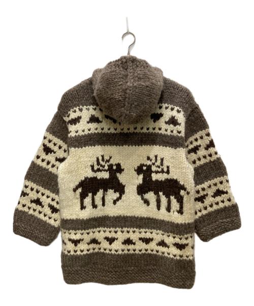 古着（フルギ）古着 (フルギ) カウチンニットカーディガン ホワイト×ブラウン サイズ:ーの古着・服飾アイテム