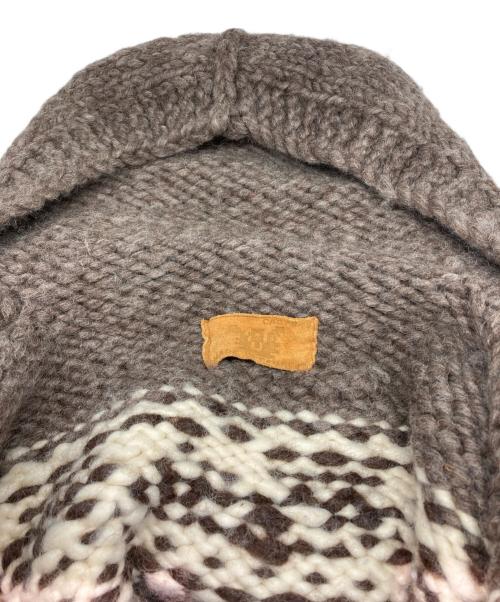 古着（フルギ）古着 (フルギ) カウチンニットカーディガン ホワイト×ブラウン サイズ:ーの古着・服飾アイテム